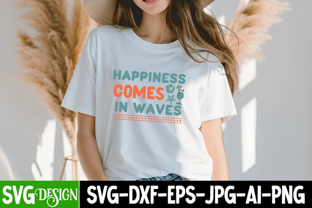 Happiness Comes In Waves SVG Cut File, Happiness Comes In Waves Sublimation PNG, Welcome Summer SVG Design, Summer SVG Cut File,Aloha Summer SVG Design, Summer SVG Quotes, Summer Sublimation PNG,Funny Summer SVG SVG BlackCatsMedia 