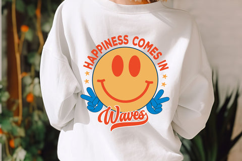 Happiness comes in waves svg Design SVG Regulrcrative 