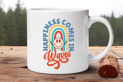 Happiness comes in waves svg Design SVG Regulrcrative 