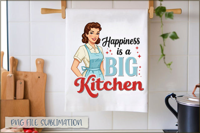 Happiness is a big kitchen Towel Sublimation Shetara Begum 