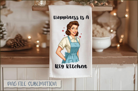 Happiness is a big kitchen Towel Sublimation Shetara Begum 