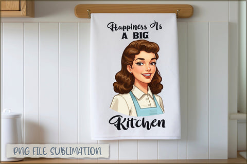 Happiness is a big kitchen Towel Sublimation Shetara Begum 