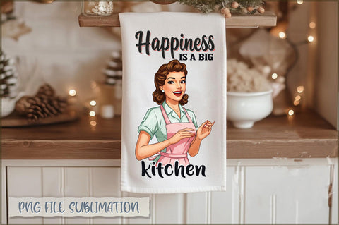 Happiness is a big kitchen Towel Sublimation Shetara Begum 