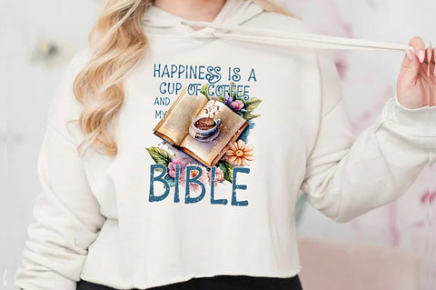 Happiness Is A Cup Of Coffee And My Bible Sublimation Sublimation Jagonath Roy 