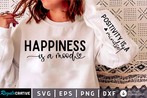 Happiness is a mood Sleeve Svg Design, Christian SVG Design SVG Regulrcrative 