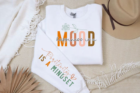 Happiness is a mood Sleeve SVG Design, Inspirational sleeve SVG, Motivational Sleeve SVG Design, Positive Sleeve SVG SVG Regulrcrative 