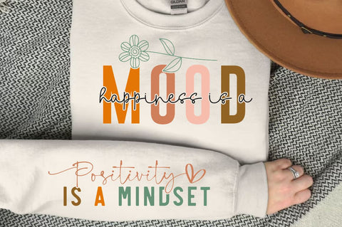 Happiness is a mood Sleeve SVG Design, Inspirational sleeve SVG, Motivational Sleeve SVG Design, Positive Sleeve SVG SVG Regulrcrative 