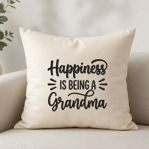 Happiness Is Being a Grandma Machine Embroidery Design – Grandma Quote Embroidery File Embroidery/Applique DESIGNS PatternFeed8 