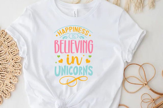 Happiness Is Believing In Unicorn SVG SVG FiveStarCrafting 