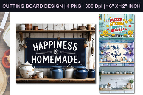 happiness is homemade sign, rustic kitchen cutting board Sublimation Paper Switch 