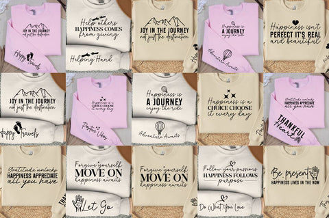 Happiness Quotes Sleeve SVG Design Bundle SVG Designangry 