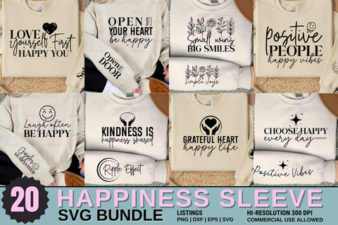 Happiness Sleeve SVG Design Bundle SVG Designangry 