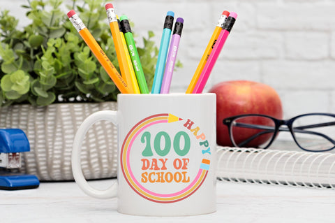 happy 100 day of school svg Design SVG Regulrcrative 