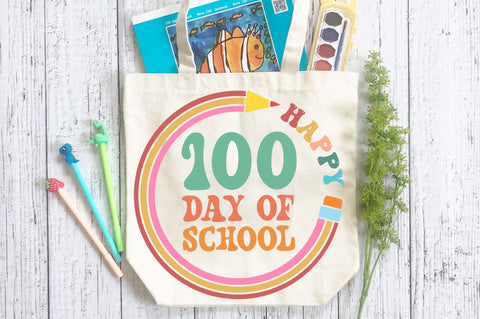 happy 100 day of school svg Design SVG Regulrcrative 