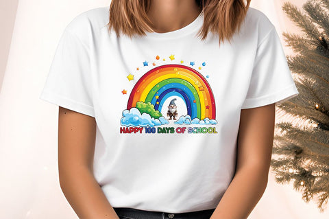 Happy 100 days of school PNG Design Sublimation Designangry 
