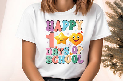 Happy 100 days of school PNG Design Sublimation Designangry 