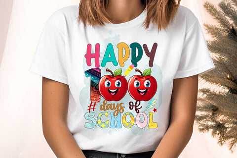 Happy 100 days of school PNG Design Sublimation Designangry 
