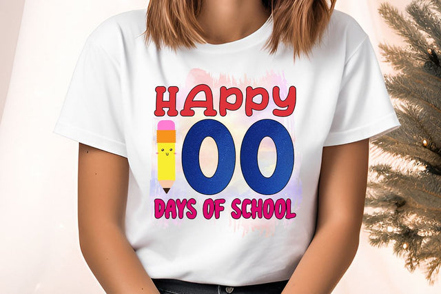 Happy 100 days of school PNG Design Sublimation Designangry 