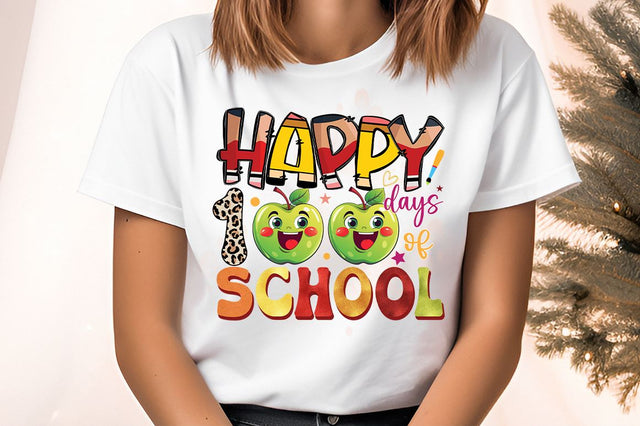 Happy 100 days of school PNG Design SVG Designangry 