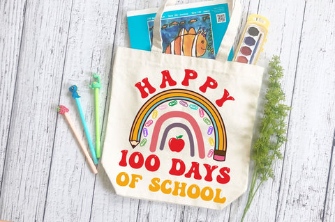 Happy 100 days of school rainbow svg Design SVG Regulrcrative 