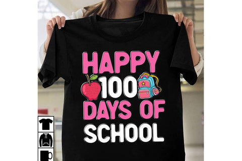 Happy 100 Days of School SVG Cut File, Happy 100 Days of School SVG Design, 100 Days of School SVG Cut File,100 Days of School Sublimation Design PNG, 100 Days of School SVG Quotes , 100 Days of School SVG Bundle SVG BlackCatsMedia 