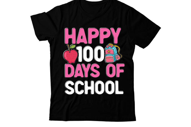 Happy 100 Days of School SVG Cut File, Happy 100 Days of School SVG Design, 100 Days of School SVG Cut File,100 Days of School Sublimation Design PNG, 100 Days of School SVG Quotes , 100 Days of School SVG Bundle SVG BlackCatsMedia 