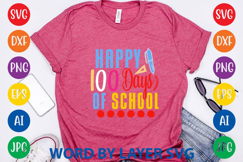 Happy 100 Days Of School svg design SVG Rafiqul20606 
