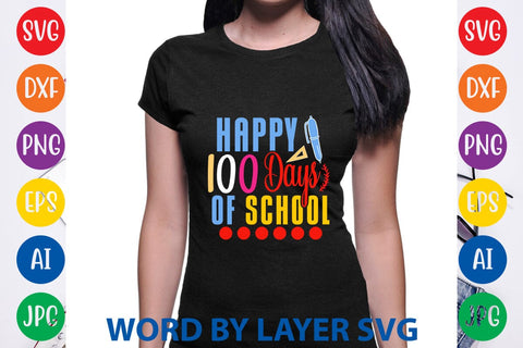 Happy 100 Days Of School svg design SVG Rafiqul20606 
