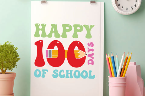 Happy 100 days of school SVG Design SVG Regulrcrative 