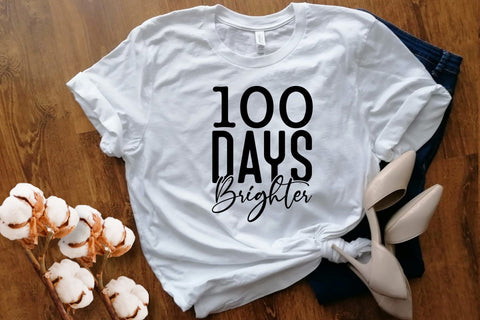 Happy 100 days of school Svg Png Files for Teachers Day, 100 Days Brighter, Tie Dye, Teacher Shirts, 100 Days Smarter SVG DesignDestine 