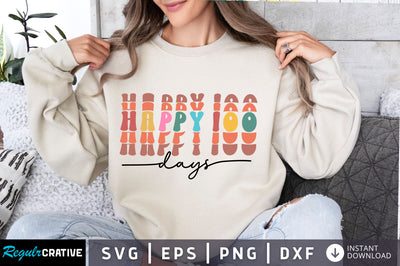 Happy 100 days svg Design SVG Regulrcrative 
