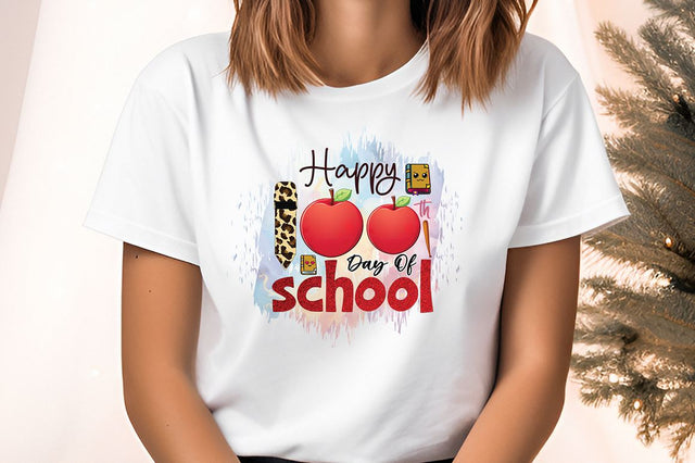 Happy 100th day of school PNG Design Sublimation Designangry 