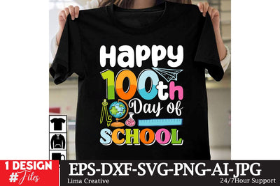 Happy 100th Day Of School Sublimation,100th Day Of School SVG Cut File,100th Day Of T-shirt Design,welcome Back To School ,100th Days Of School,100th Day Of School Sublimation Bundle SVG Insomnia Std 