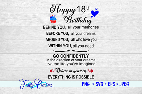 Happy 18th Birthday SVG Family Creations 