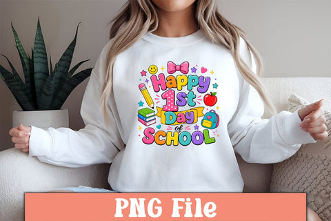 Happy 1st Day of School PNG Sublimation Craftlabsvg24 