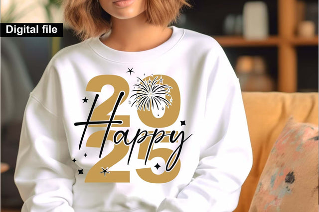 Happy 2025 svg, New year t shirt svg, Funny New year cut files, New year gift shirt svg, New Years Party, Cosy Season svg SVG Isabella Machell 