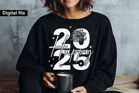 Happy 2025 svg, New year t shirt svg, Funny New year cut files, New year gift shirt svg, New Years Party, Cosy Season svg SVG Isabella Machell 