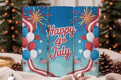 Happy 4th July 20oz Tumbler Wrap Sublimation DesignSVG 
