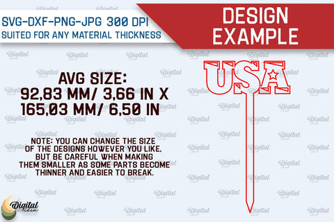 Happy 4th Of July Cake Toppers Laser Cut Bundle. Cupcake Toppers SVG SVG Evgenyia Guschina 