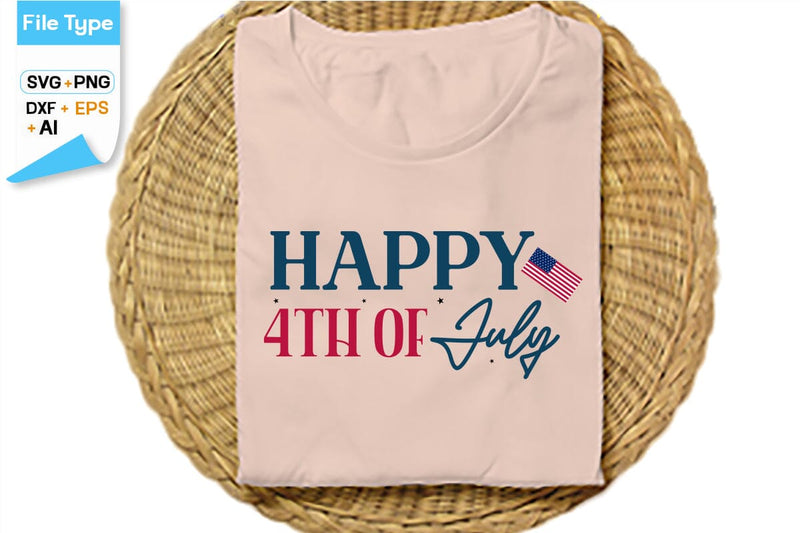Happy 4th Of July SVG Design, 4th of july SVG Design, SVGs,Quotes and Sayings,Food & Drink,On Sale, Print & Cut SVG DesignPlante 503 