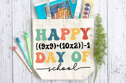 happy {(9x9)+(10x2)}-1 day of school svg Design SVG Regulrcrative 