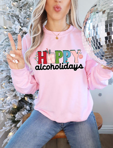 Happy Alcoholidays PNG JPG Sublimation So Fontsy Design Shop 