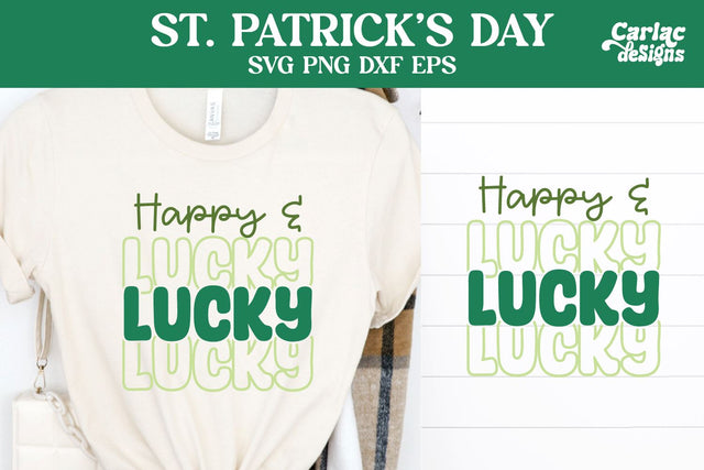Happy and Lucky SVG, St Patrick's Day SVG SVG Carla C Designs 