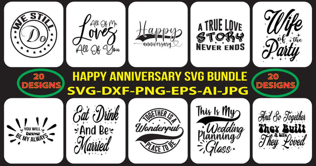 HAPPY-ANNIVERSARY-SVG-BUNDLE SVG Syaman 