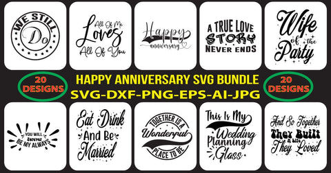 HAPPY-ANNIVERSARY-SVG-BUNDLE SVG Syaman 