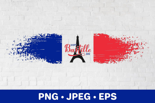 Happy Bastille Day sublimation design. France National Day Sublimation LaBelezoka 