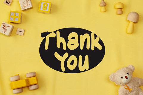 Happy Bear - Thick Handwritten Font Font Mozzatype 