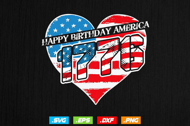 Happy Birthday America Svg , 1776 Svg, 4th Of July Svg SVG Creativeart88 