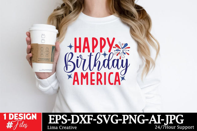 Happy Birthday America SVG Cut File SVG Insomnia Std 