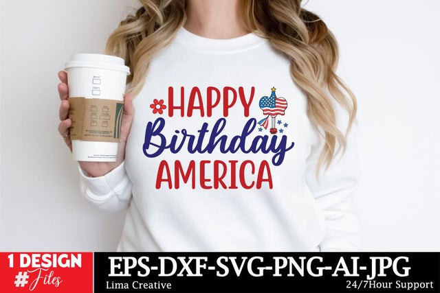 Happy Birthday America SVG Cut File SVG Insomnia Std 